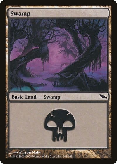 Swamp 291 Shadowmoor Magic card