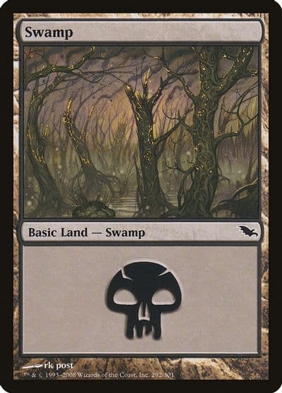 Swamp 292 Shadowmoor Magic card