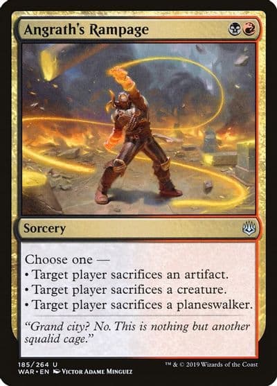 Angraths Rampage War of the Spark Magic card