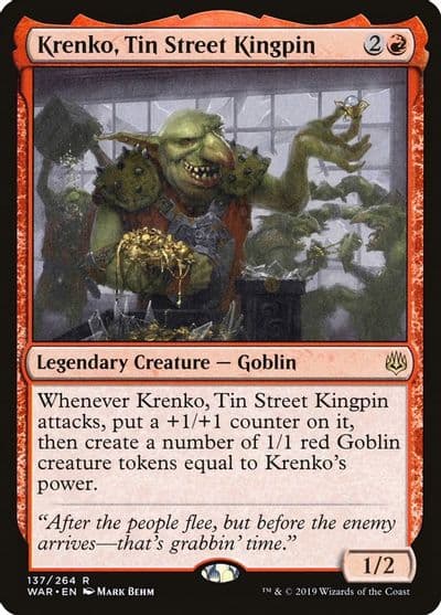 Krenko Tin Street Kingpin War of the Spark Magic card