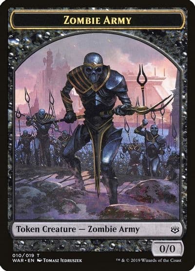 Zombie Army Token 010 War of the Spark Magic card