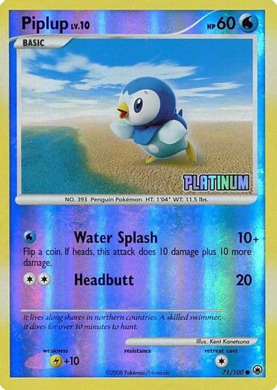 Piplup [Platinum] Burger King Promos Pokemon card