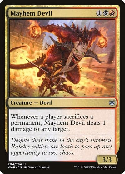 Mayhem Devil War of the Spark Magic card