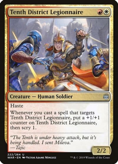 Tenth District Legionnaire War of the Spark Magic card
