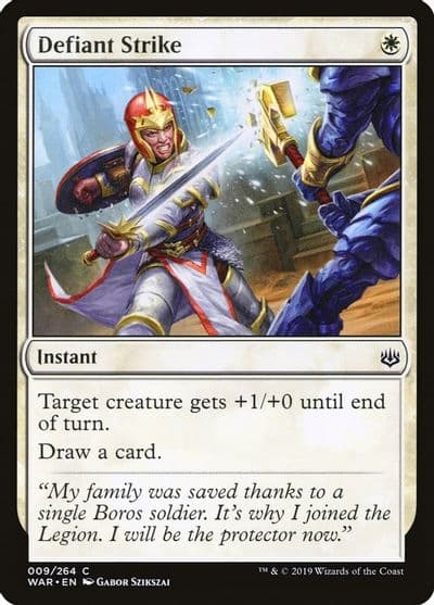Defiant Strike War of the Spark Magic card