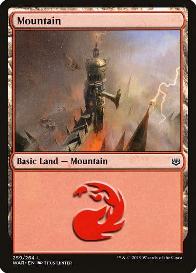Mountain 259 War of the Spark Magic card
