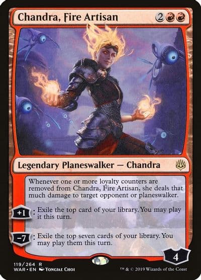 Chandra Fire Artisan War of the Spark Magic card