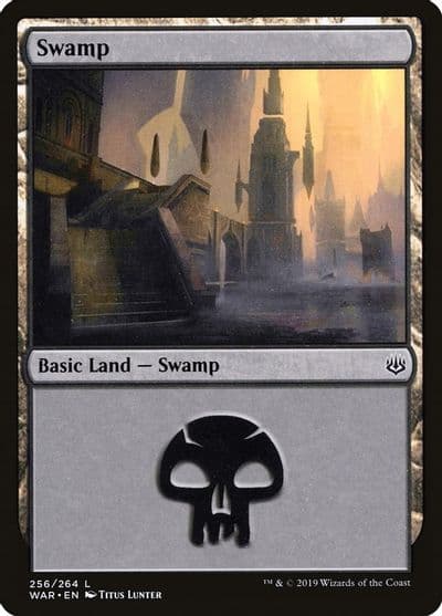 Swamp 256 War of the Spark Magic card