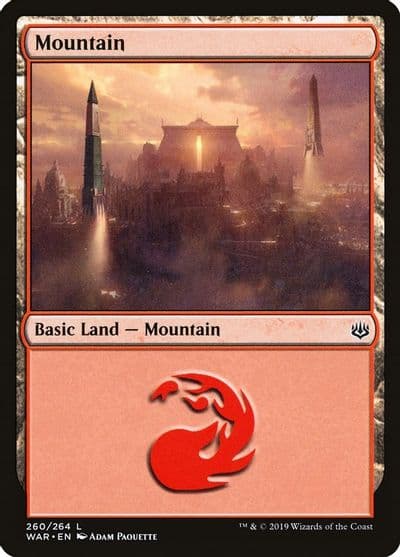 Mountain 260 War of the Spark Magic card