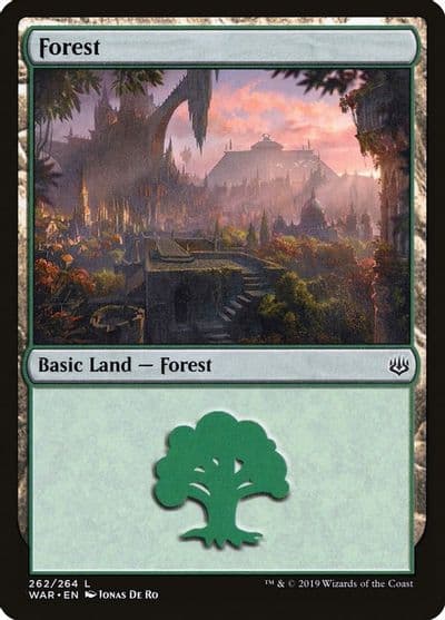 Forest 262 War of the Spark Magic card