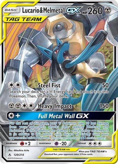 Lucario & Melmetal GX SM - Unbroken Bonds Pokemon card