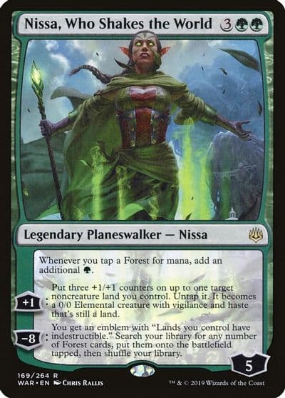 Nissa Who Shakes the World War of the Spark Magic card