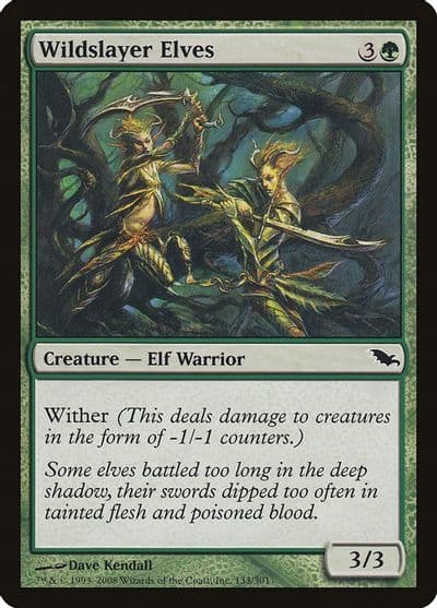 Wildslayer Elves Shadowmoor Magic card
