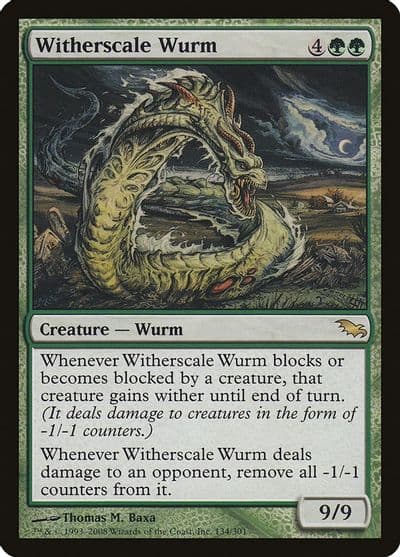 Witherscale Wurm Shadowmoor Magic card