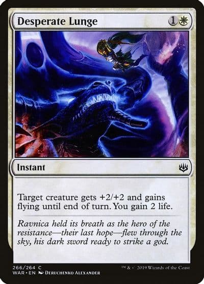 Desperate Lunge War of the Spark Magic card