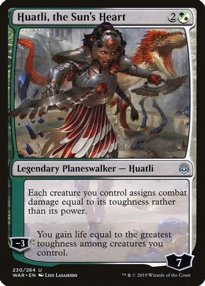 Huatli the Suns Heart War of the Spark Magic card