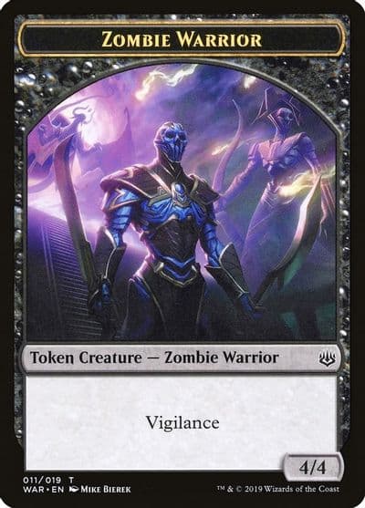 Zombie Warrior Token War of the Spark Magic card