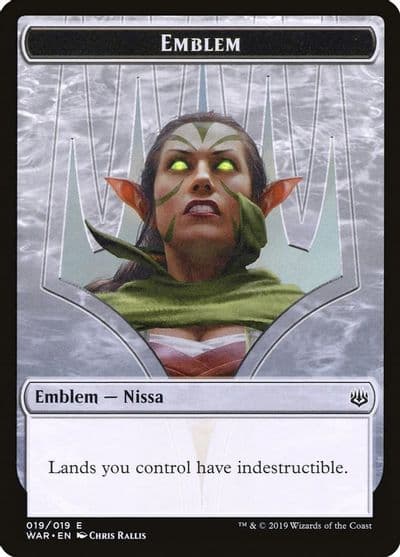 Emblem Nissa Who Shakes the World War of the Spark Magic card