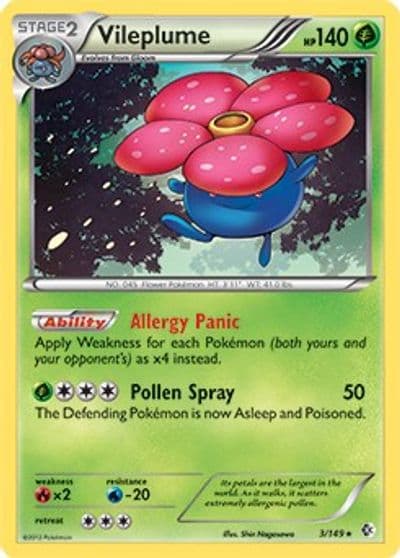 Vileplume (BW Boundaries Crossed) Deck Exclusives Pokemon card