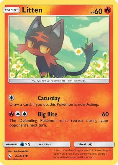 Litten (27) SM - Unbroken Bonds Pokemon card