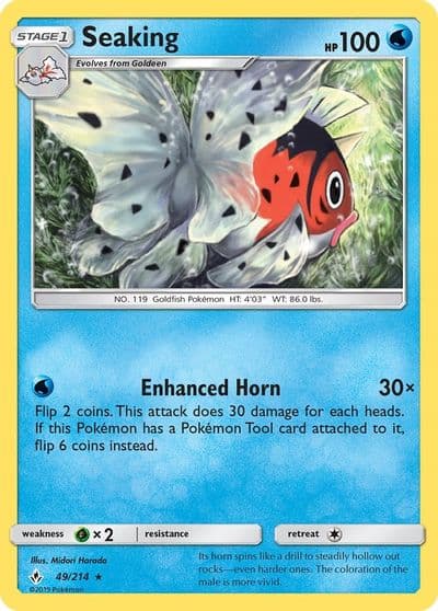 Seaking SM - Unbroken Bonds Pokemon card