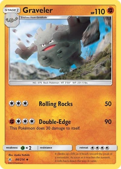 Graveler SM - Unbroken Bonds Pokemon card
