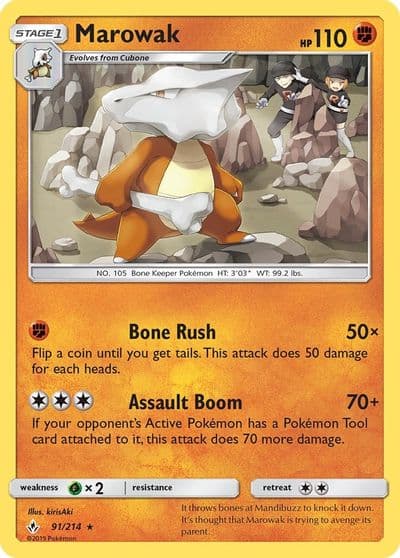 Marowak SM - Unbroken Bonds Pokemon card