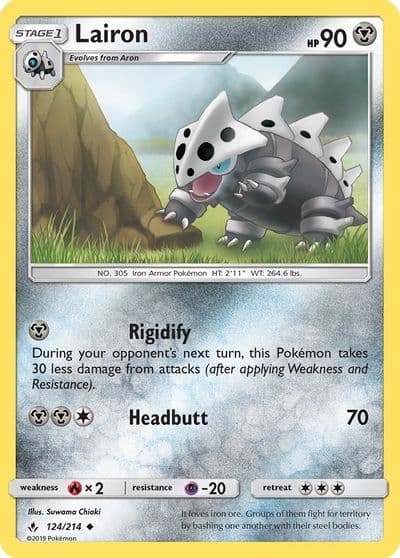 Lairon SM - Unbroken Bonds Pokemon card