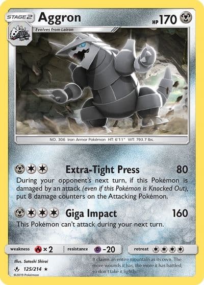 Aggron SM - Unbroken Bonds Pokemon card