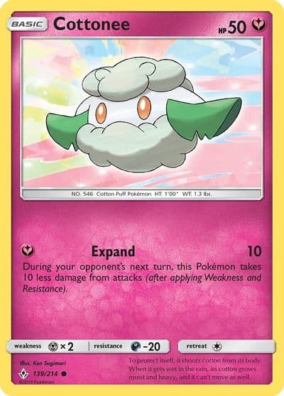Cottonee SM - Unbroken Bonds Pokemon card