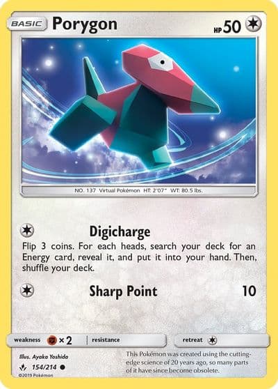Porygon (154) SM - Unbroken Bonds Pokemon card