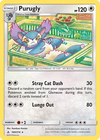 Purugly SM - Unbroken Bonds Pokemon card