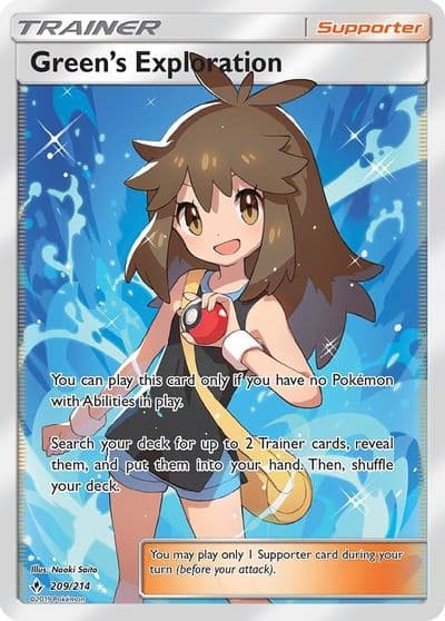 Green's Exploration (Full Art) SM - Unbroken Bonds Pokemon card