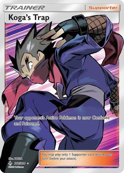 Koga's Trap (Full Art) SM - Unbroken Bonds Pokemon card