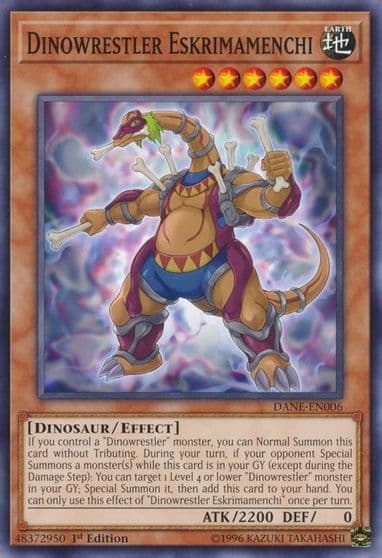 Dinowrestler Eskrimamenchi Dark Neostorm Yu-Gi-Oh! card