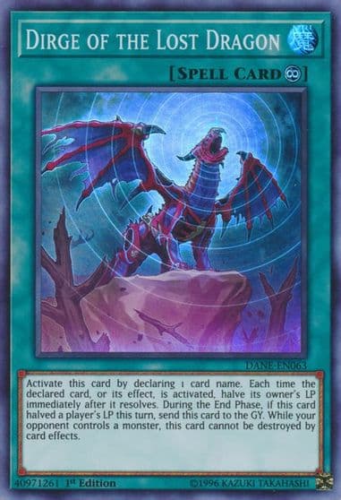 Dirge of the Lost Dragon Dark Neostorm Yu-Gi-Oh! card