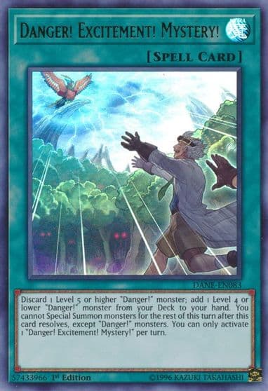 Danger Excitement Mystery Dark Neostorm Yu-Gi-Oh! card