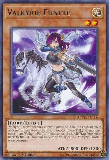 Valkyrie Funfte Dark Neostorm Yu-Gi-Oh! card