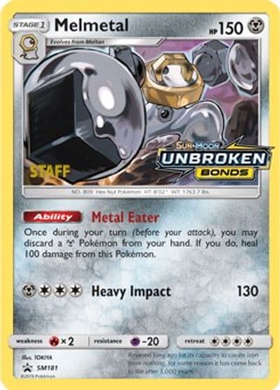 Melmetal - SM181 (Prerelease) [Staff] SM Promos Pokemon card