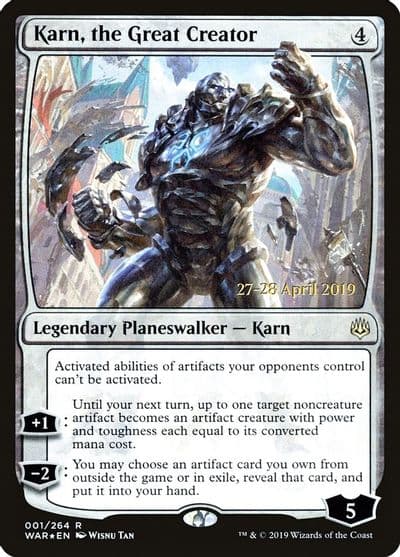 Karn the Great Creator Prerelease Cards Magic card