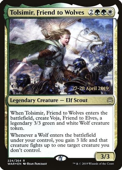 Tolsimir Friend to Wolves Prerelease Cards Magic card