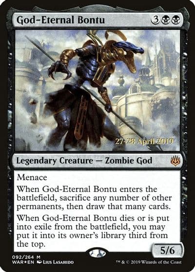 God Eternal Bontu Prerelease Cards Magic card