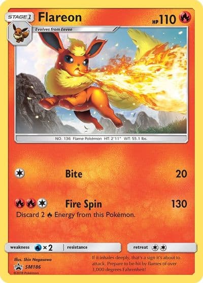 Flareon - SM186 (#27 Charizard Stamped) Battle Academy Pokemon card