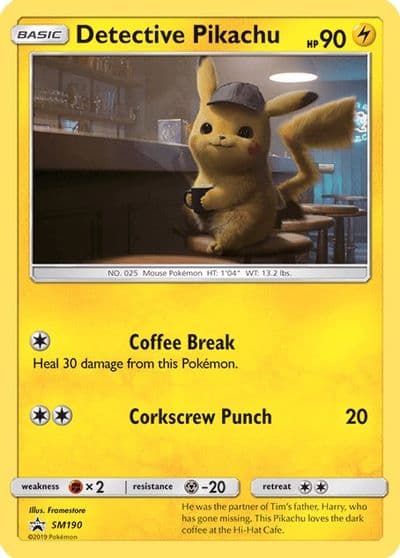 Detective Pikachu - SM190 SM Promos Pokemon card