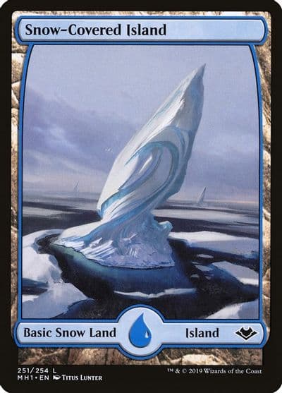 Snow Covered Island Modern Horizons Magic card