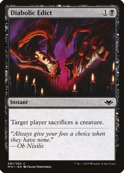 Diabolic Edict Modern Horizons Magic card