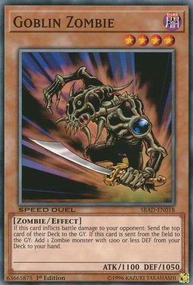 Goblin Zombie Speed Duel: Attack from the Deep Yu-Gi-Oh! card