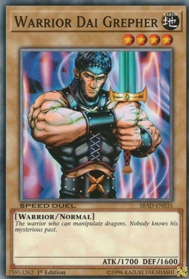 Warrior Dai Grepher Speed Duel: Attack from the Deep Yu-Gi-Oh! card
