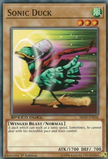 Sonic Duck Speed Duel: Attack from the Deep Yu-Gi-Oh! card