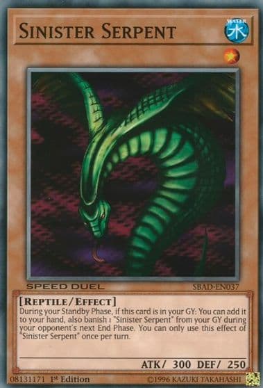 Sinister Serpent Speed Duel: Attack from the Deep Yu-Gi-Oh! card